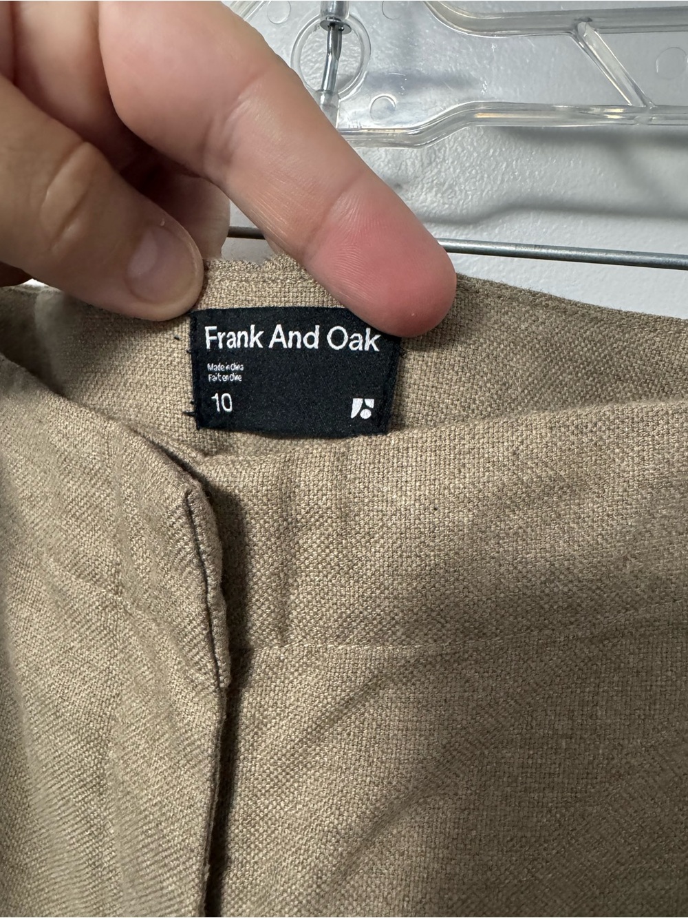 FRANK AND OAK Women's Amelia Cotton-Linen Balloon Fit Pant, Sz 10, Beige - Picture 8 of 13